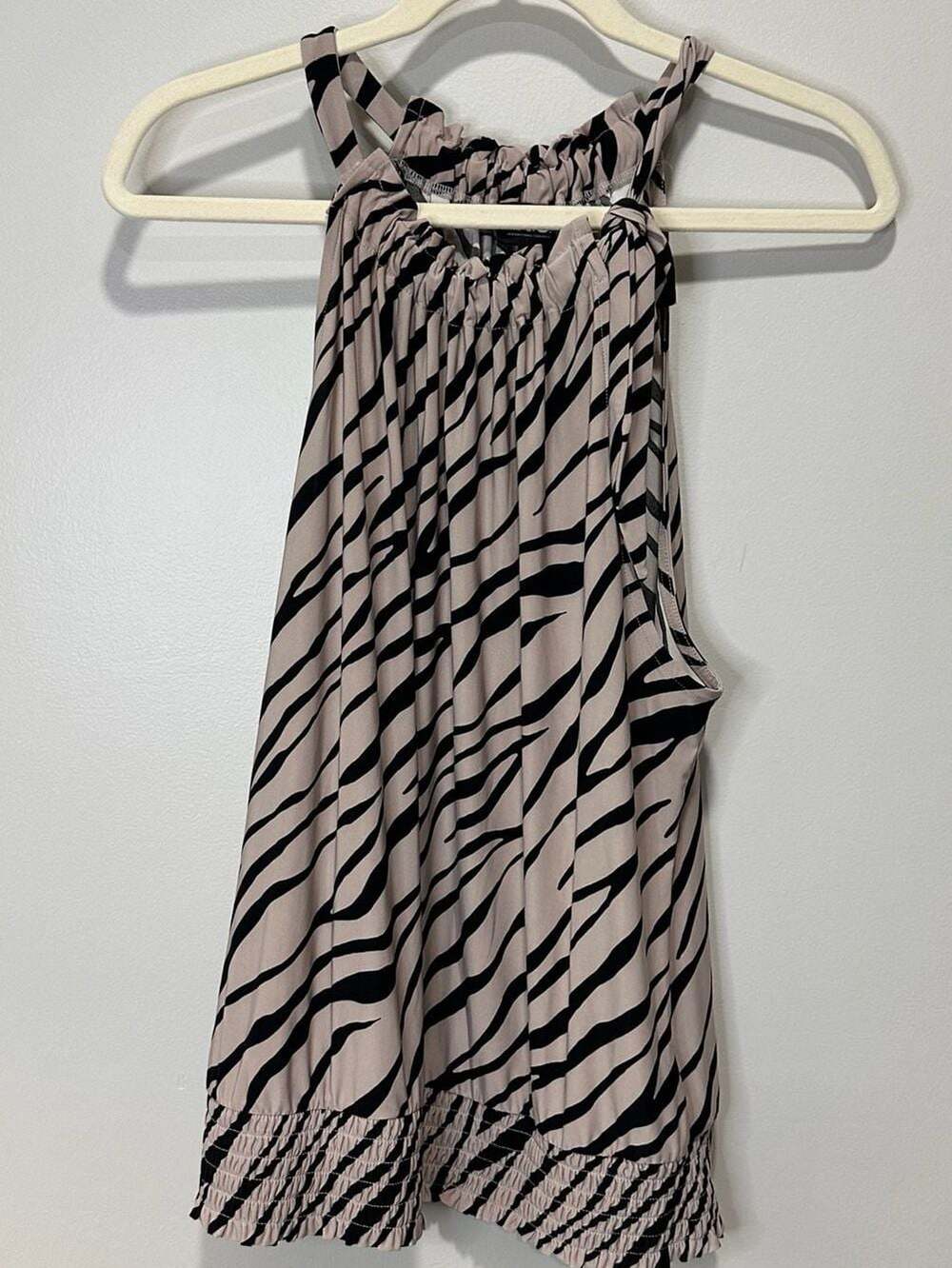 I.N.C. International Concepts Zebra Print Halter Top Size XL